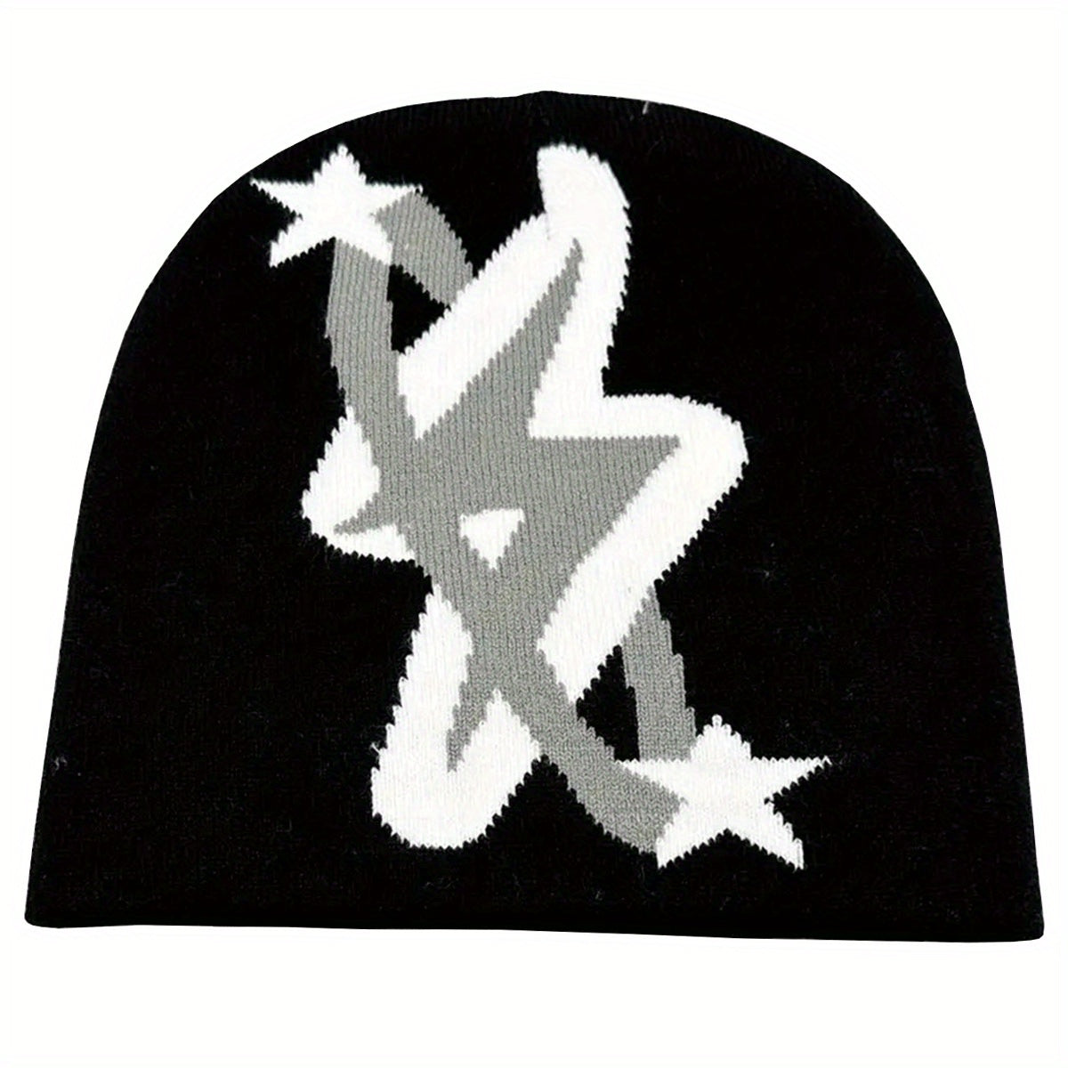 Y2K Beanie Cap Knitted Gothic Lightning Skull Hat Hip Hop Warm Ski Hat