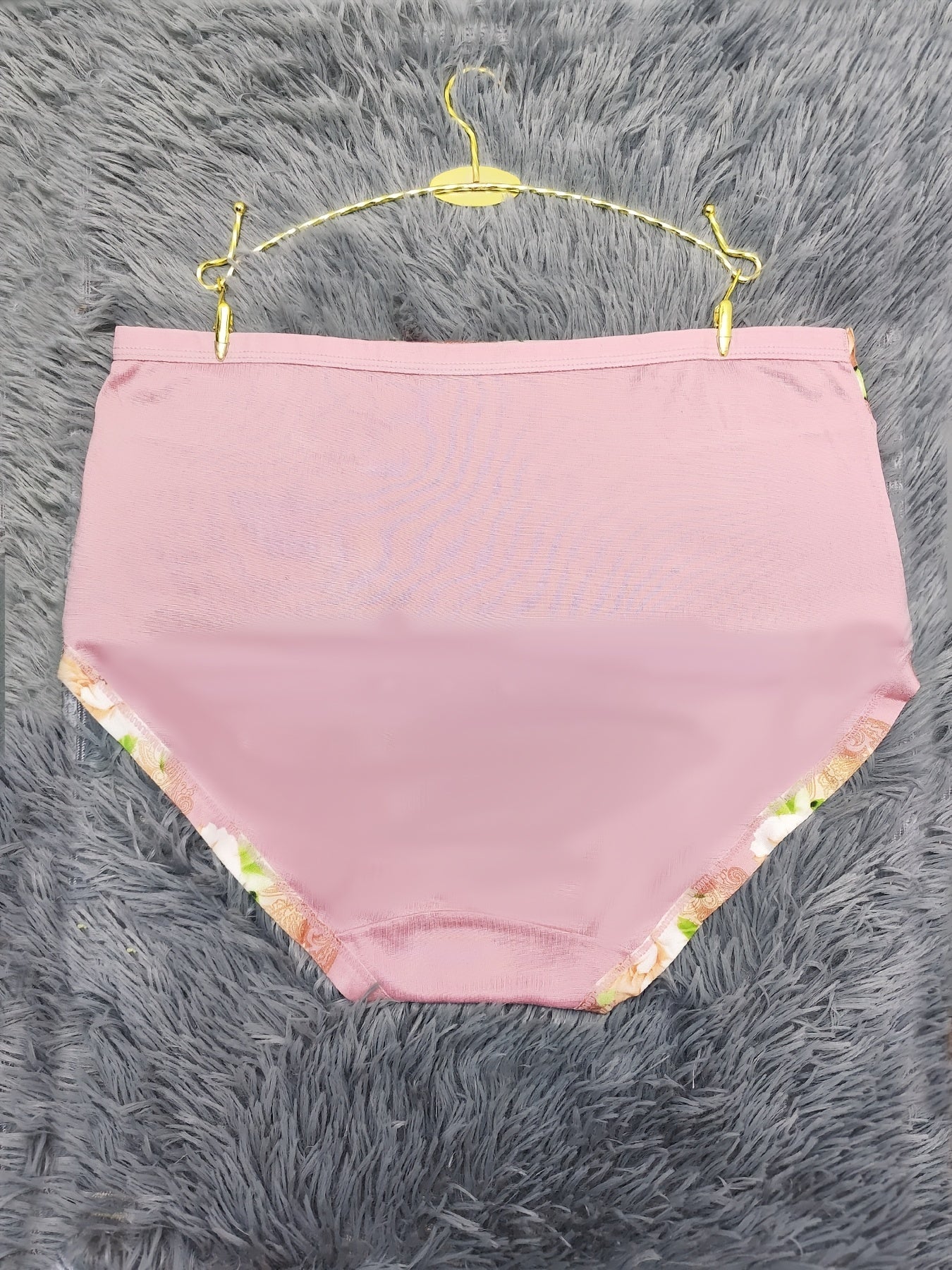 5pcs Floral Printed Briefs Beauty Buttock Mid Waist Panties For Women