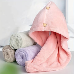 Double Layers Hair Drying Towel Water Absorbent Quick Drying Hair Drying Towel