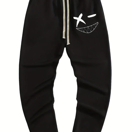 Grimace Pattern Joggers Men's Casual Loose Fit Stretch Waist Pants
