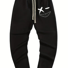 Grimace Pattern Joggers Men's Casual Loose Fit Stretch Waist Pants
