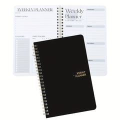 Undated Weekly Planner Hardcover Notebook Habit Tracker To Do List