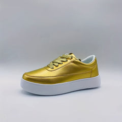 Women's Low Top Platform Sneakers Lace Up Non Slip Shoes