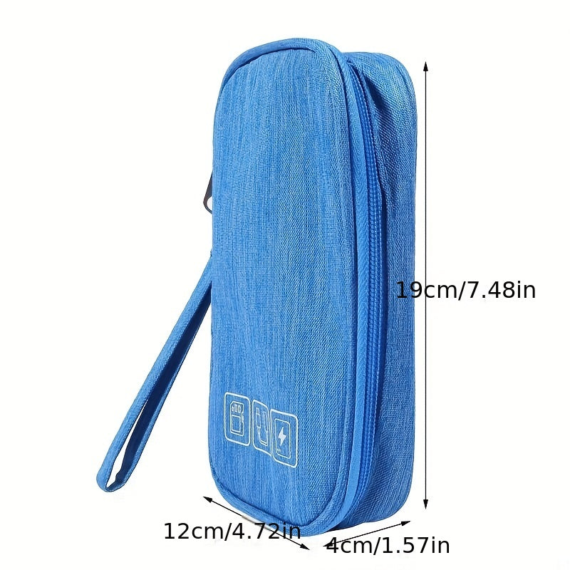 Versatile Data Cable Bag Zipper Electronic Accessories Bag