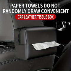 Car Armrest Box Tissue Holder Sun Visor Back Seat PU Leather Mask Holder