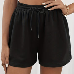 Casual Summer Elastic Waist Shorts Women's Clothing