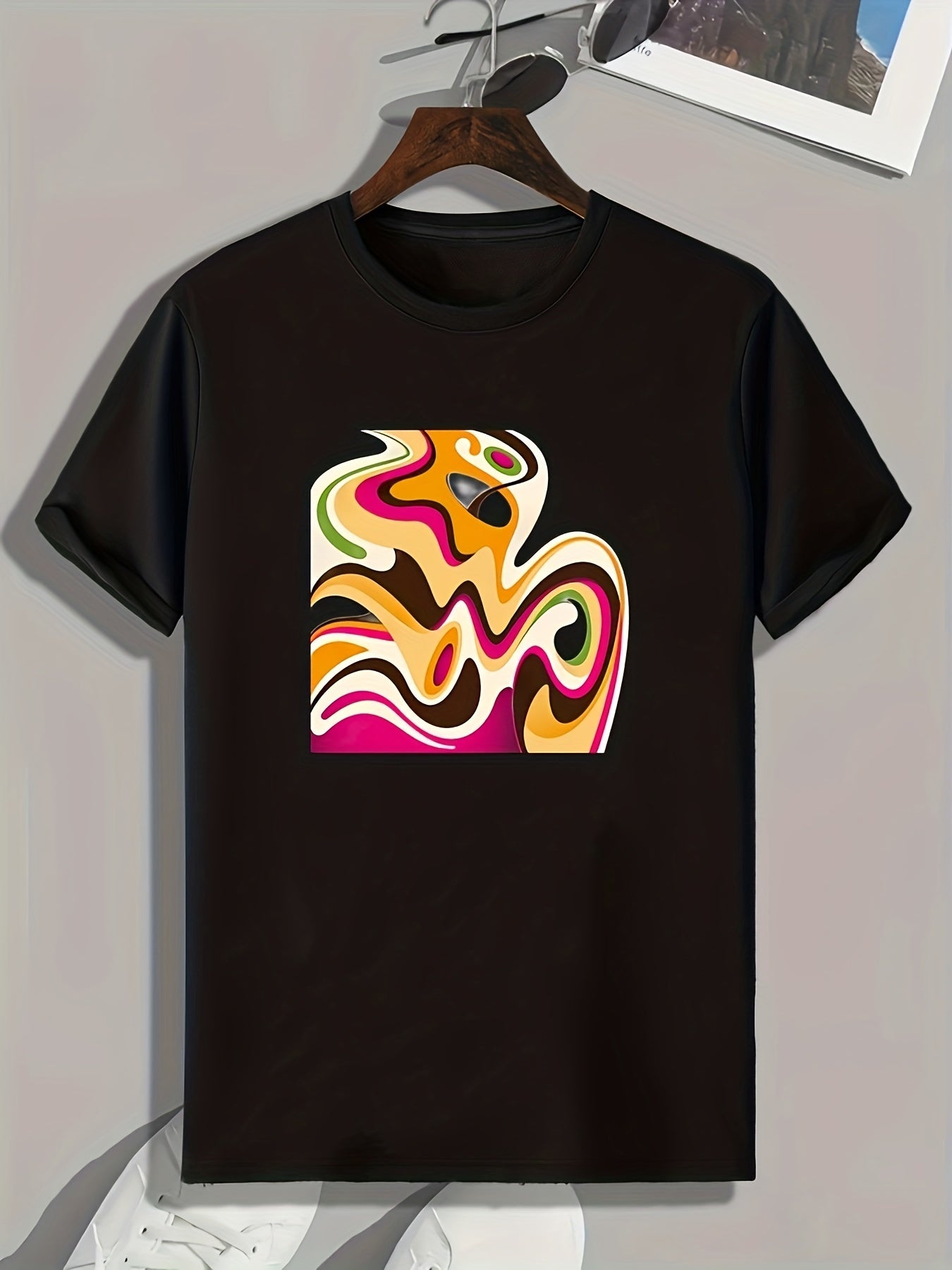 Abstract Pattern Print Men's Sports T-shirt