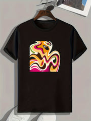 Abstract Pattern Print Men's Sports T-shirt