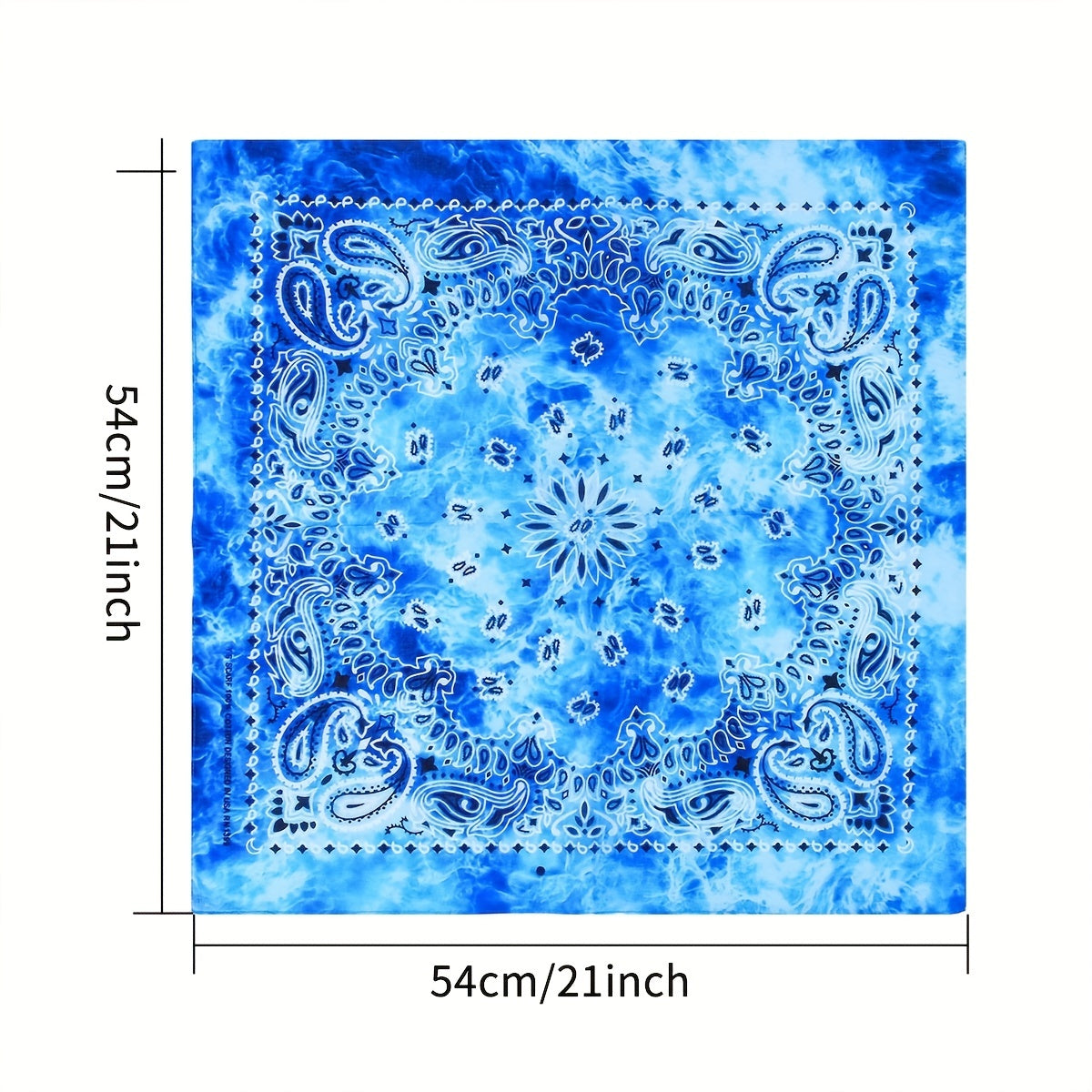 12 Pack Tie Dye Bandana Cotton Bandanas Cowboy Paisley Handkerchiefs