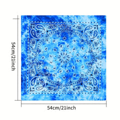 12 Pack Tie Dye Bandana Cotton Bandanas Cowboy Paisley Handkerchiefs