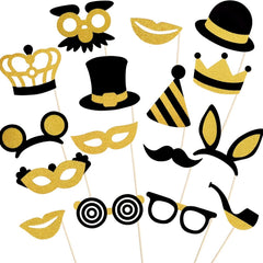 22pcs Selfie Props For Parties Kids & Adults - Birthdays Weddings Graduations