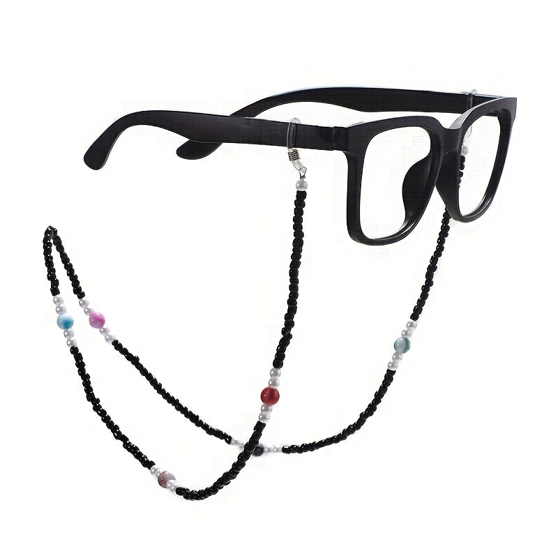 Beaded Glasses Chain Anti Slip Eyewear Retainer Stylish Lanyard Strap