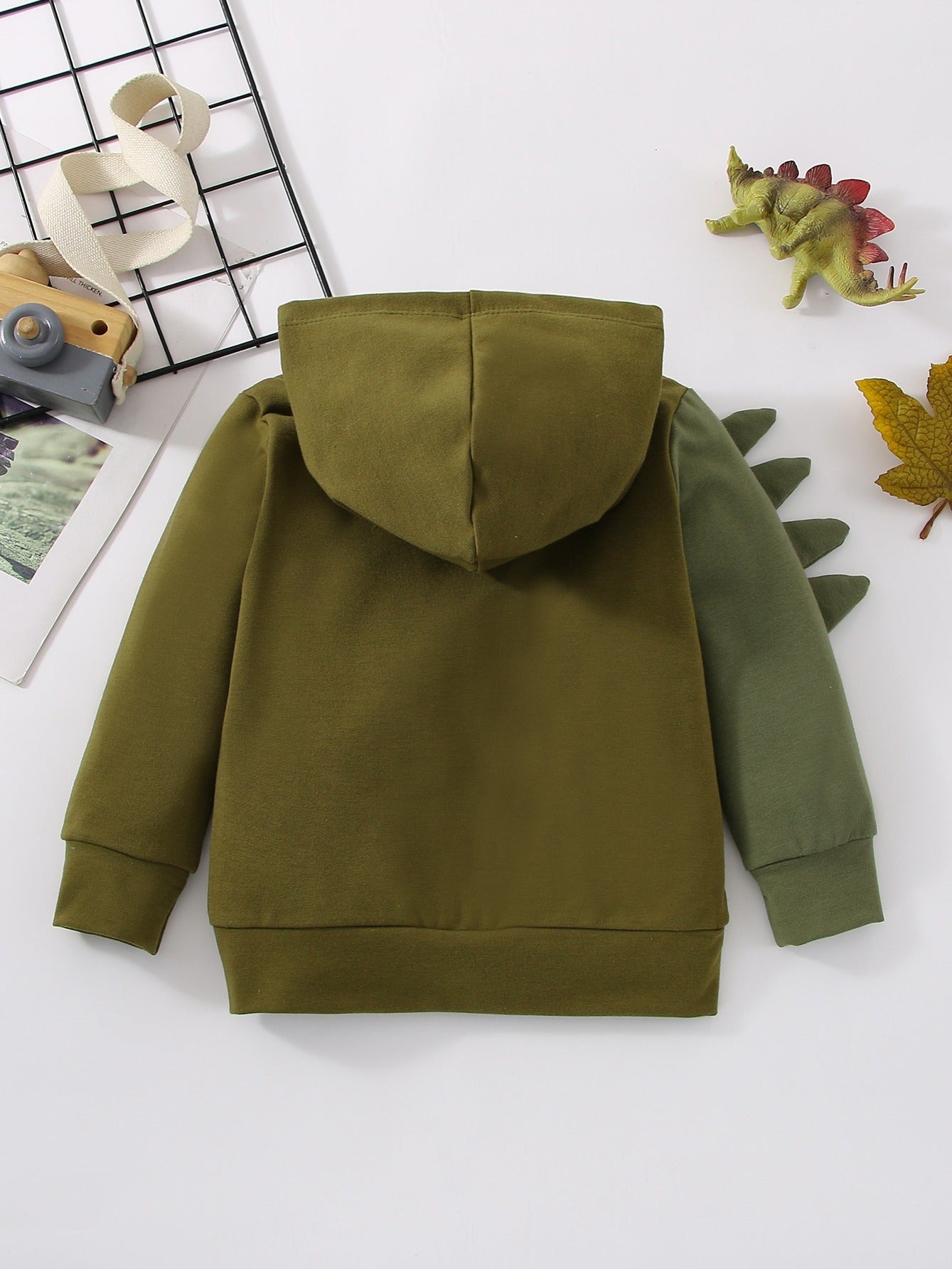 Dinosaur Print Long Sleeve Hoodie for Kids