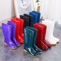 Women's Waterproof High Top Rain Boots Non-slip Outdoor Garden Shoes