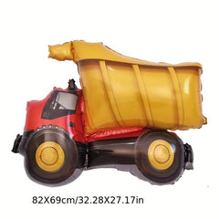 2pcs Excavator Aluminum Film Balloons Boy's Birthday Party Decoration Toy
