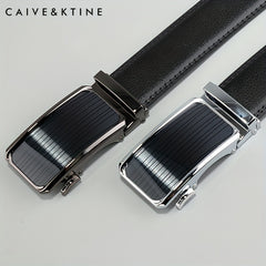 Caivektine Men's Cowhide Belt Business Casual Leather Belt Pants Belt