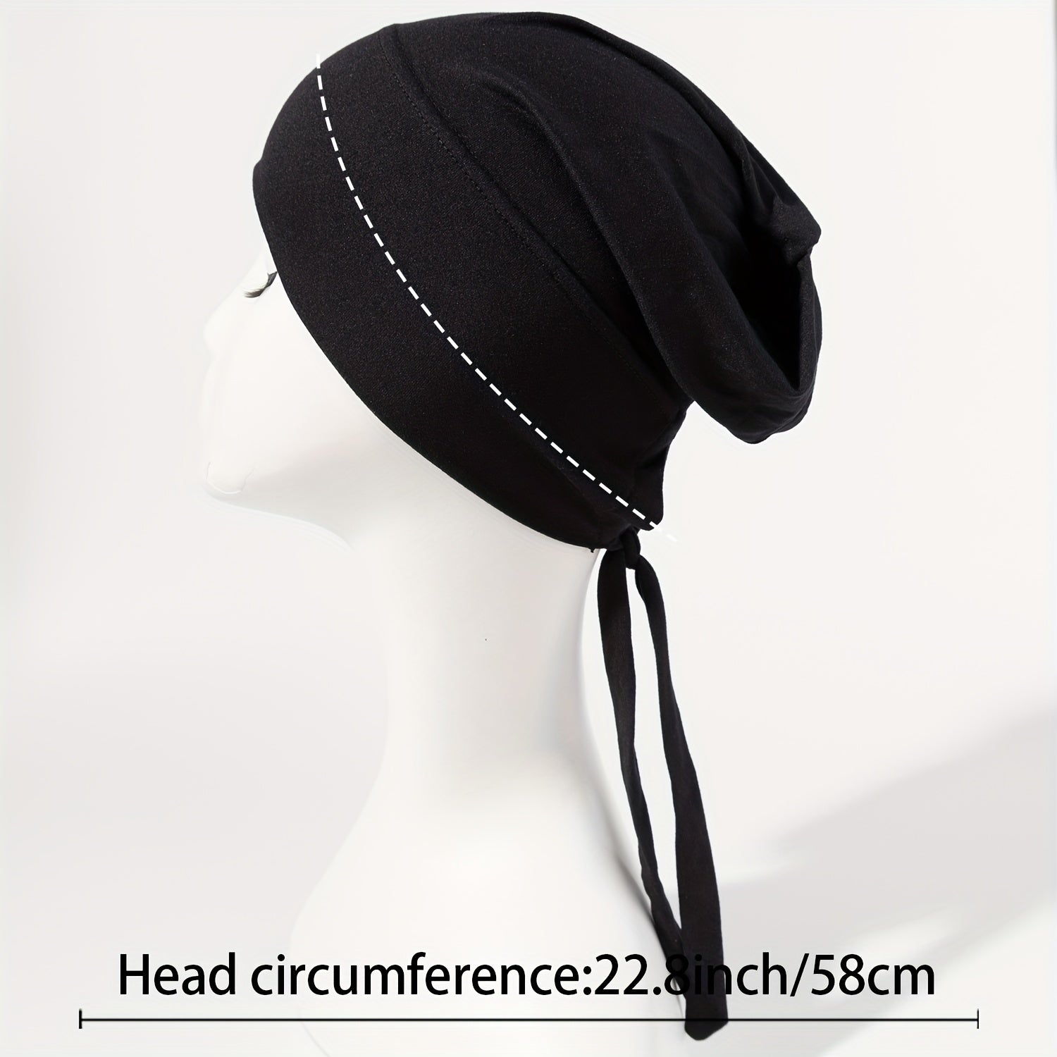 Turban Cap Casual Head Wrap Elastic Hijab Head Scarf Women Bandana Beanies