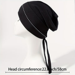 Turban Cap Casual Head Wrap Elastic Hijab Head Scarf Women Bandana Beanies