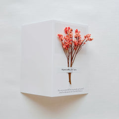 Dry Flower Greeting Card Birthday Father's And Mother's Christmas Halloween
