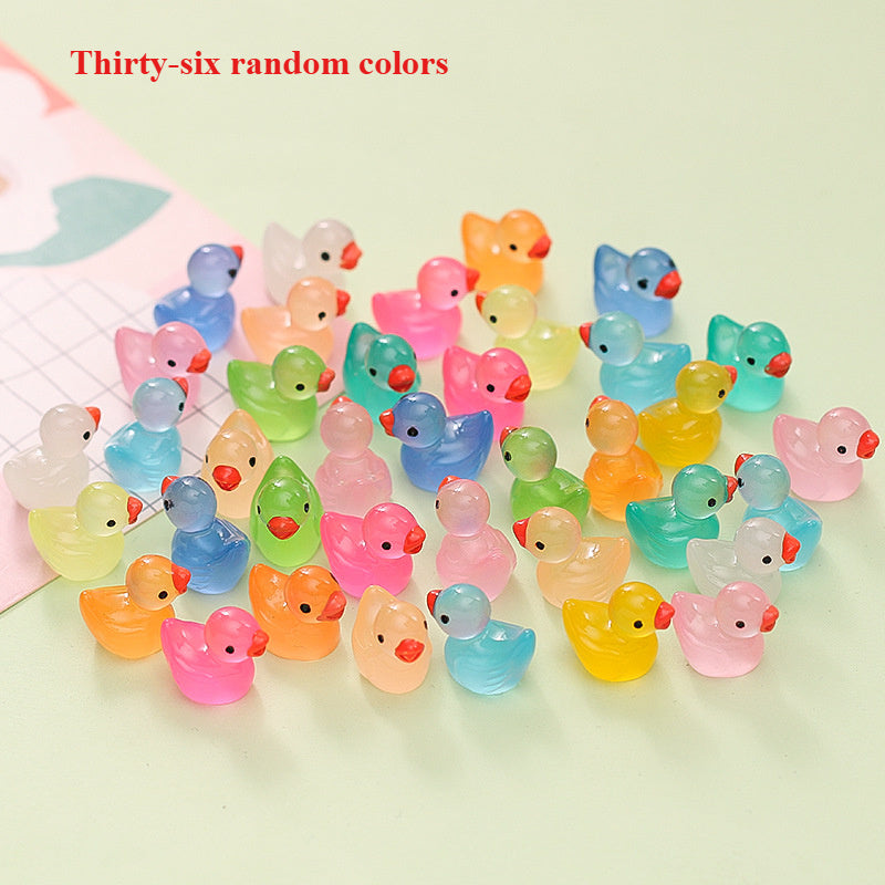 Glow in the Dark Duck Decorations 100pcs Pastel Colors Pink Green Purple