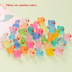 Glow in the Dark Duck Decorations 100pcs Pastel Colors Pink Green Purple