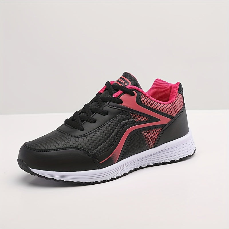 Women's Waterproof Faux Leather Running Shoes Lightweight