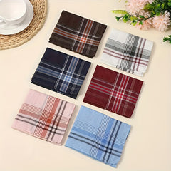 Men's Handkerchiefs Retro Stripes & Checks Lightweight Easy Care 3pcs 6pcs