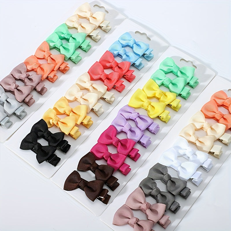 10pcs Bowknot Hair Clips & Headpins for Baby Girls Hair Accessory