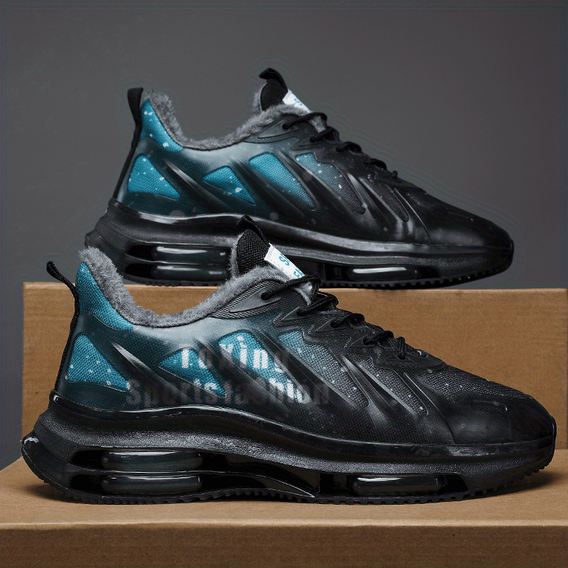 Men's Fuzz Lined Athletic Sneakers - Shock Absorbing & Breathable
