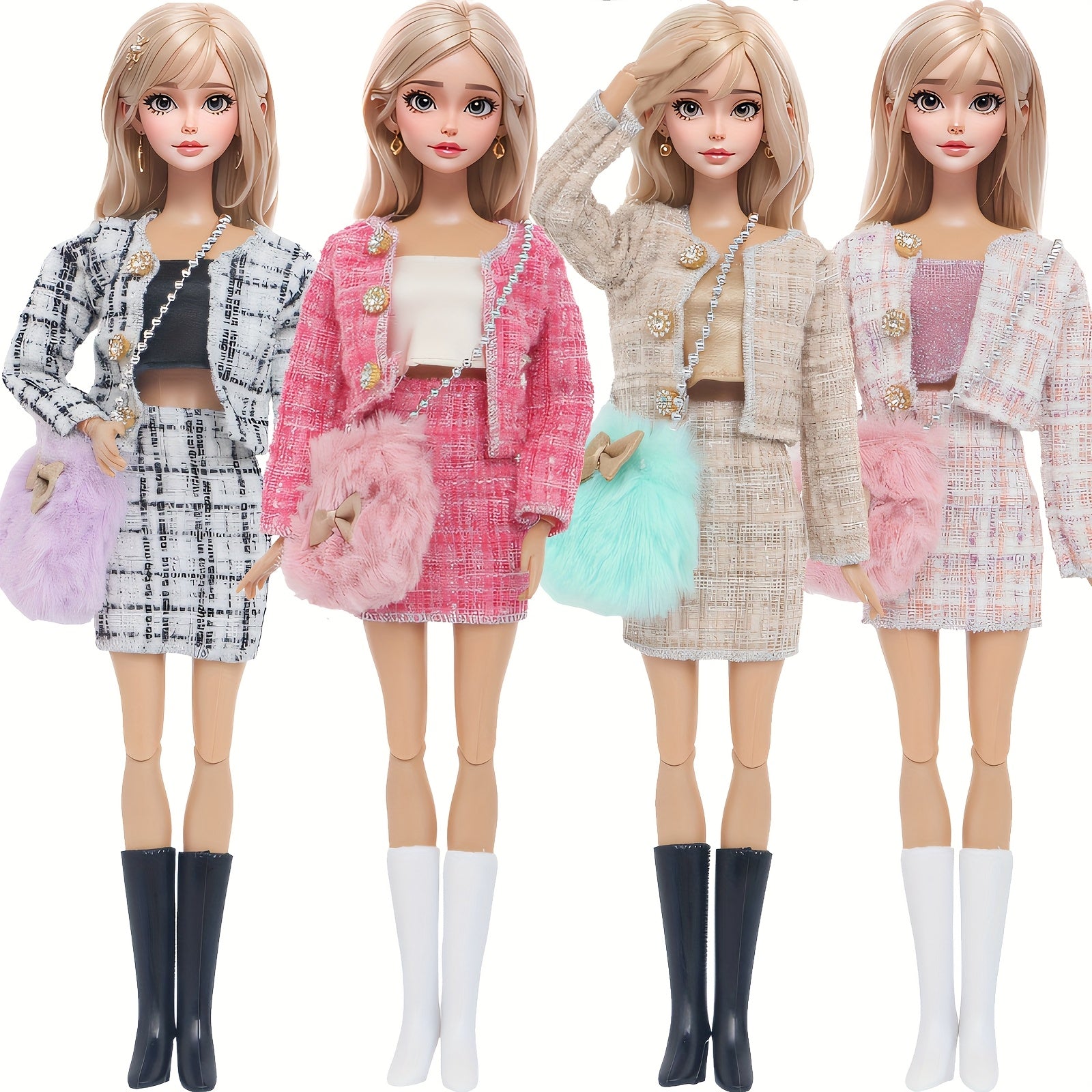 5pcs Doll Clothes Accessories Set for 11 8 Inch Girl Doll 1 6 Dollhouse Toy