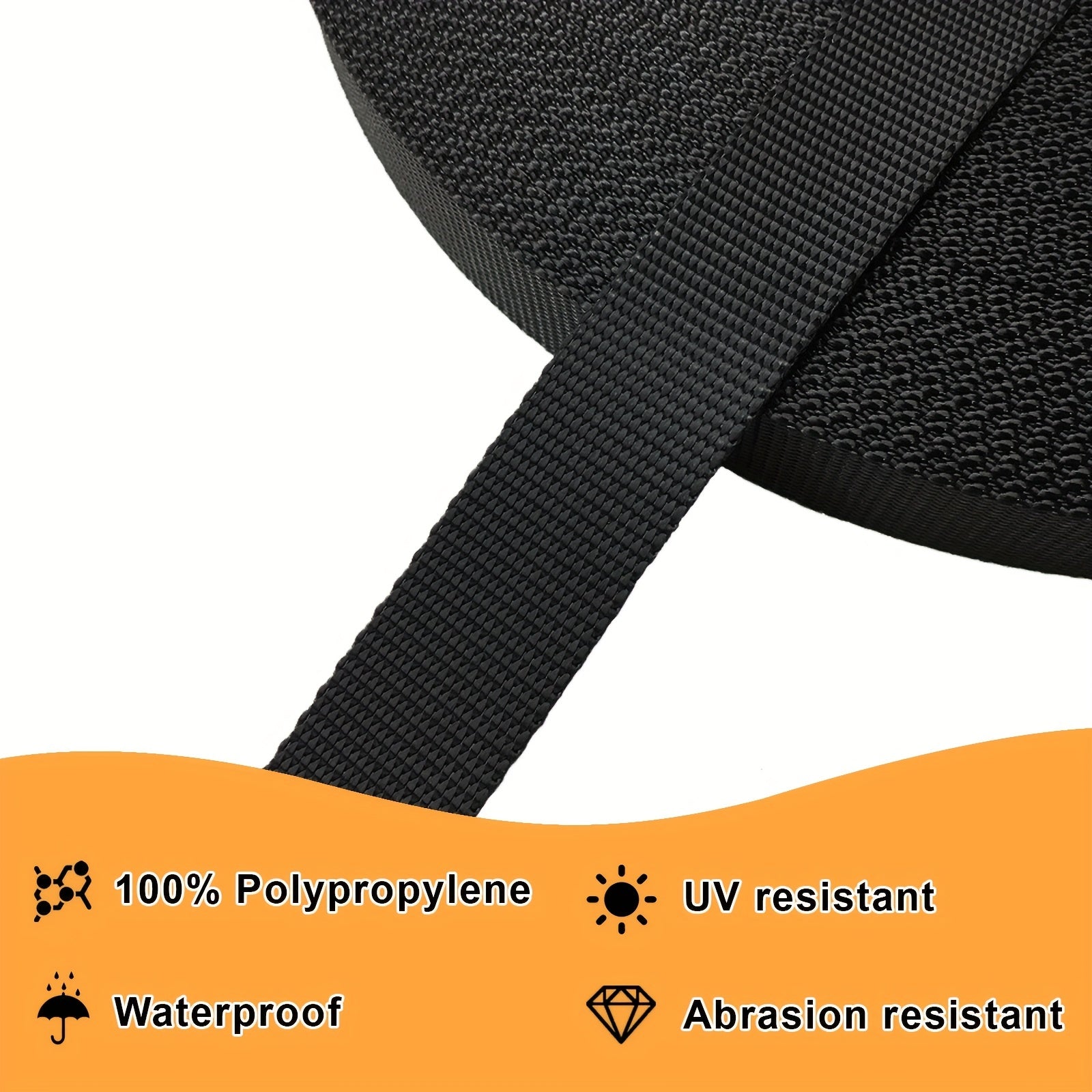 50 Yard Heavyweight Nylon Webbing 2" Wide Polypropylene Strapping