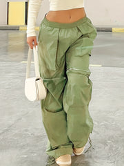 Loose Hiking Pants Low Waist Casual Cargo Pants