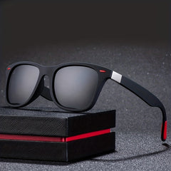 Vintage Polarized Square Sunglasses for Men Women