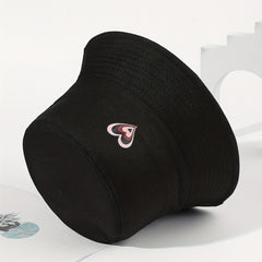 Heart Print Couple Bucket Hat Casual Unisex Solid Basin Hat