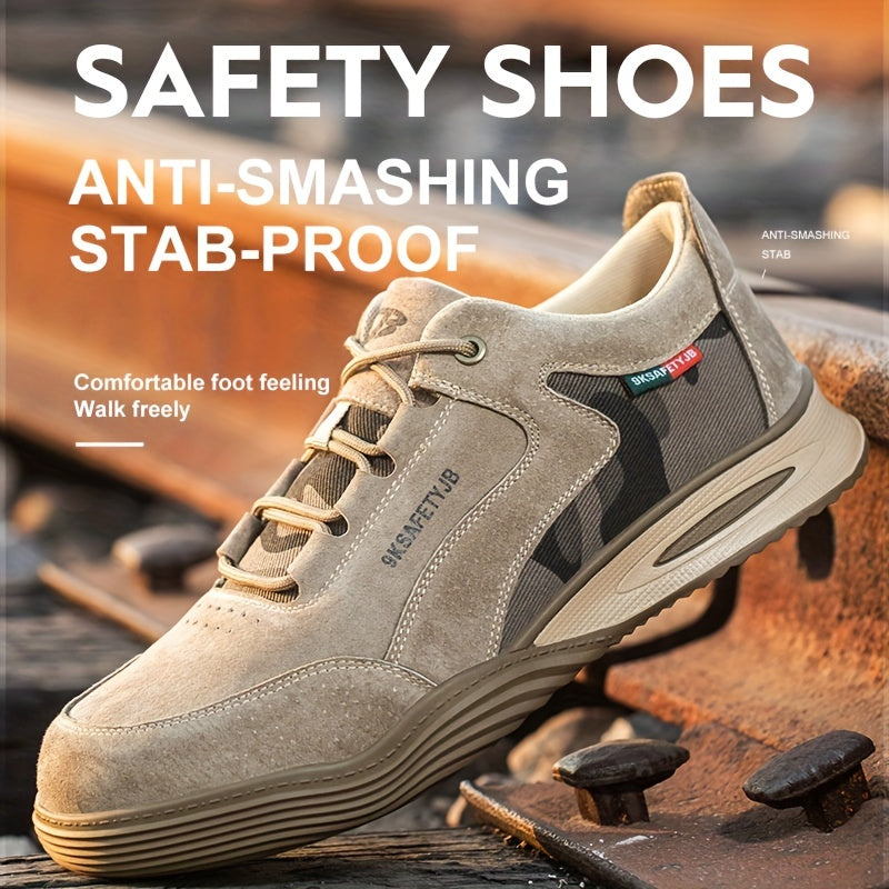 CEATSAFETV Men's Work Safety Boots Puncture Proof Anti skid Work Shoes