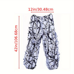 3D Leaf Suit Snow Camouflage Ghillie Set for Winter Halloween