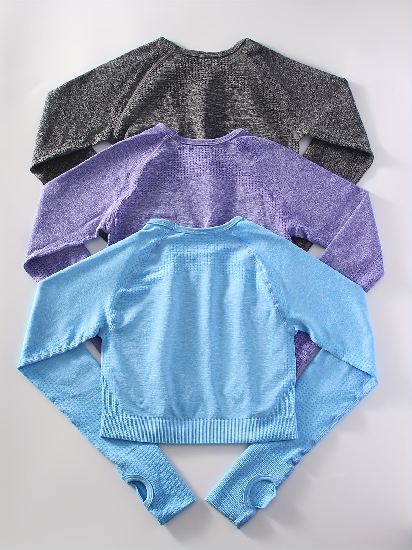 3pcs Long Sleeved Sports Top Running Yoga Top Women's Tops
