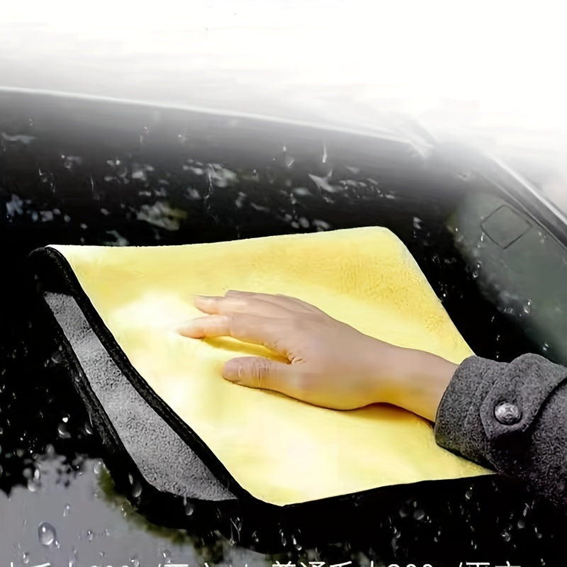 Thick Coral Fleece Towel Double-sided Car & Kitchen Cleaning Absorbent Rag