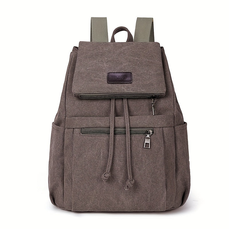 Large Capacity Canvas Backpack for Travel Lightweight Outdoor Camping Hiking