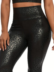Leopard Print Butt Lifting Yoga Leggings High Waist Fitness Sports Pants