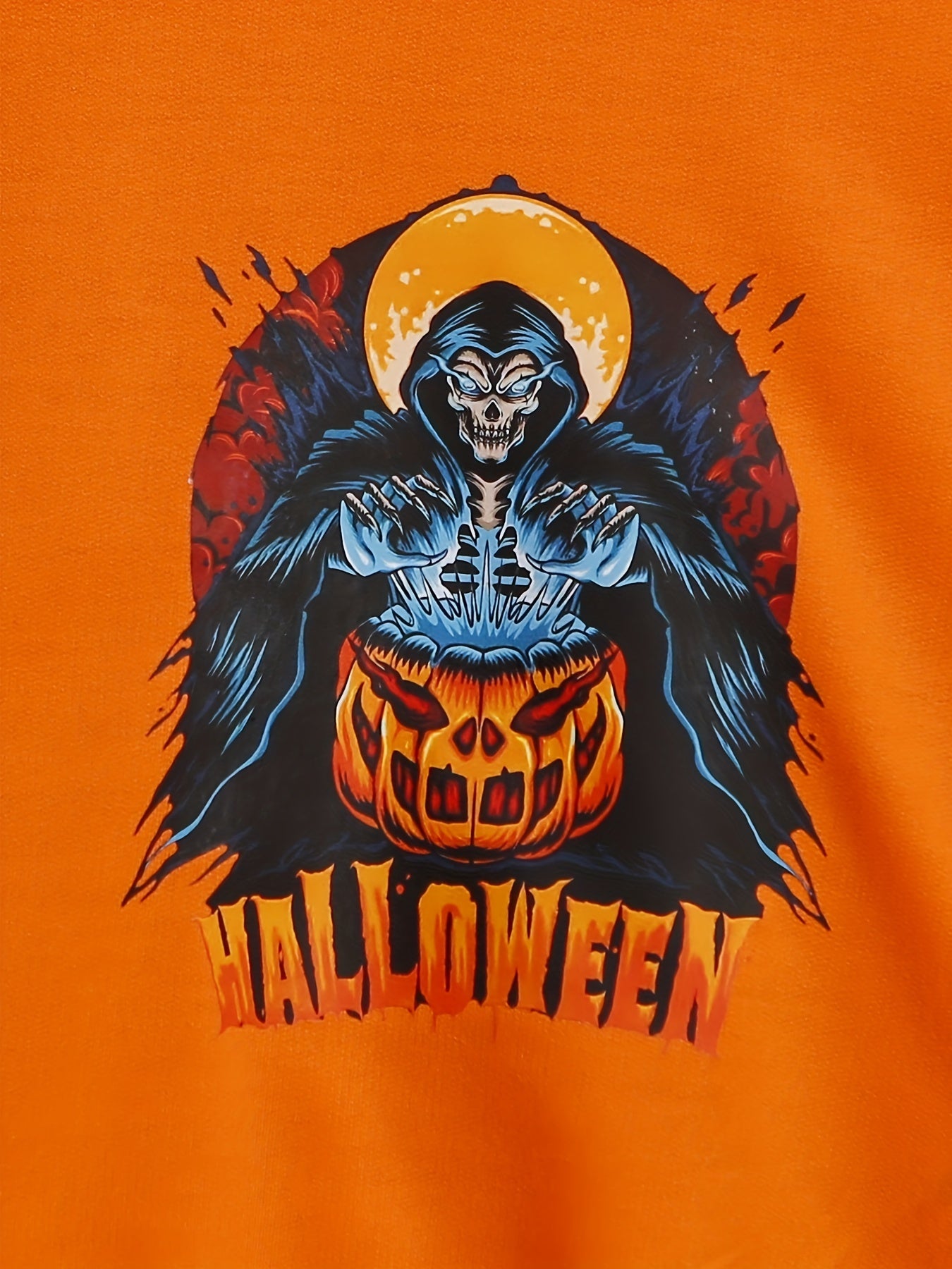2pcs Halloween Letter Witch Boys Pullover Sweatshirt