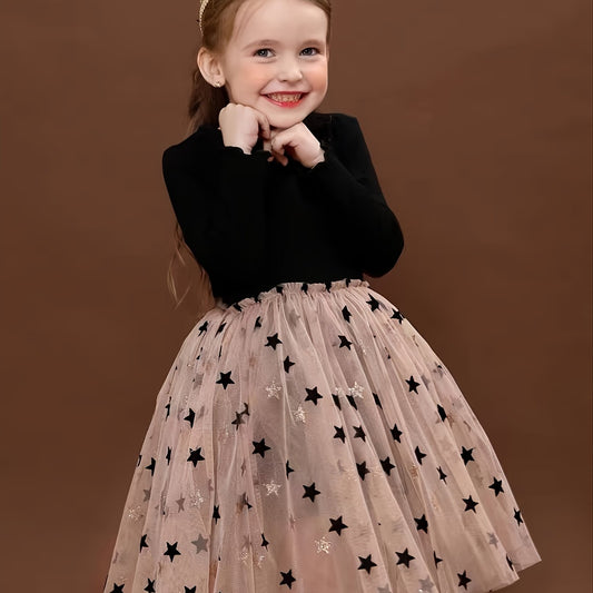 Girls Tulle Dress Long Sleeve