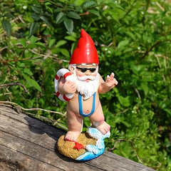 Swimming Gnome Garden Statue Bikini Gnome Crafts