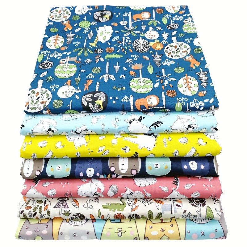 7pcs Multicolor Patchwork Fabric Cotton Sewing Quilting Material