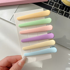 6pcs Duck Bill Clip Macaroon Makeup Clip Hair Clip For Thick And Thin Hair