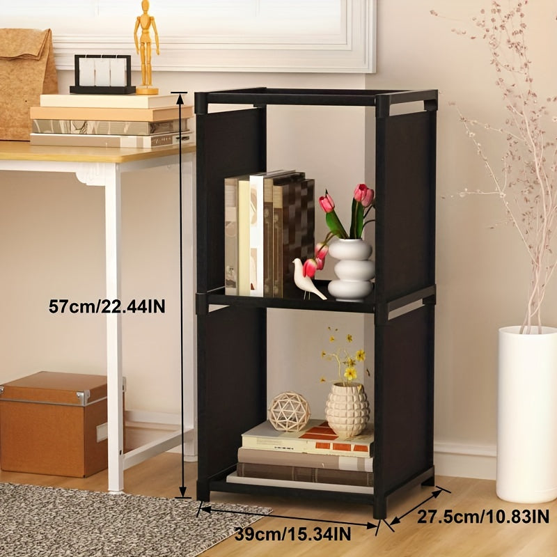 3-Layer Bookshelf Storage Rack Waterproof Utility Stand