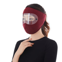 Warm Fleece Face Cover with Mask & Goggles for Cycling