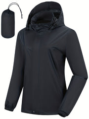 Waterproof Rain Jacket Lightweight Outdoor Hooded Jacket Women's Activewear