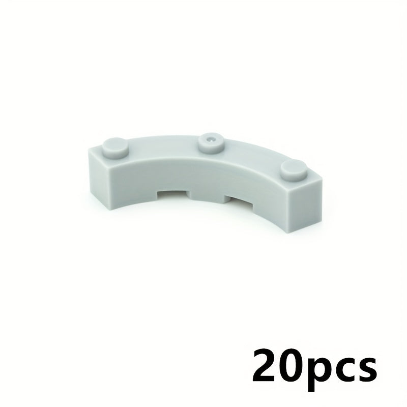 20pcs Building Blocks Technical Parts DIY Accessories 4x4 Curved Brick