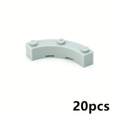 20pcs Building Blocks Technical Parts DIY Accessories 4x4 Curved Brick